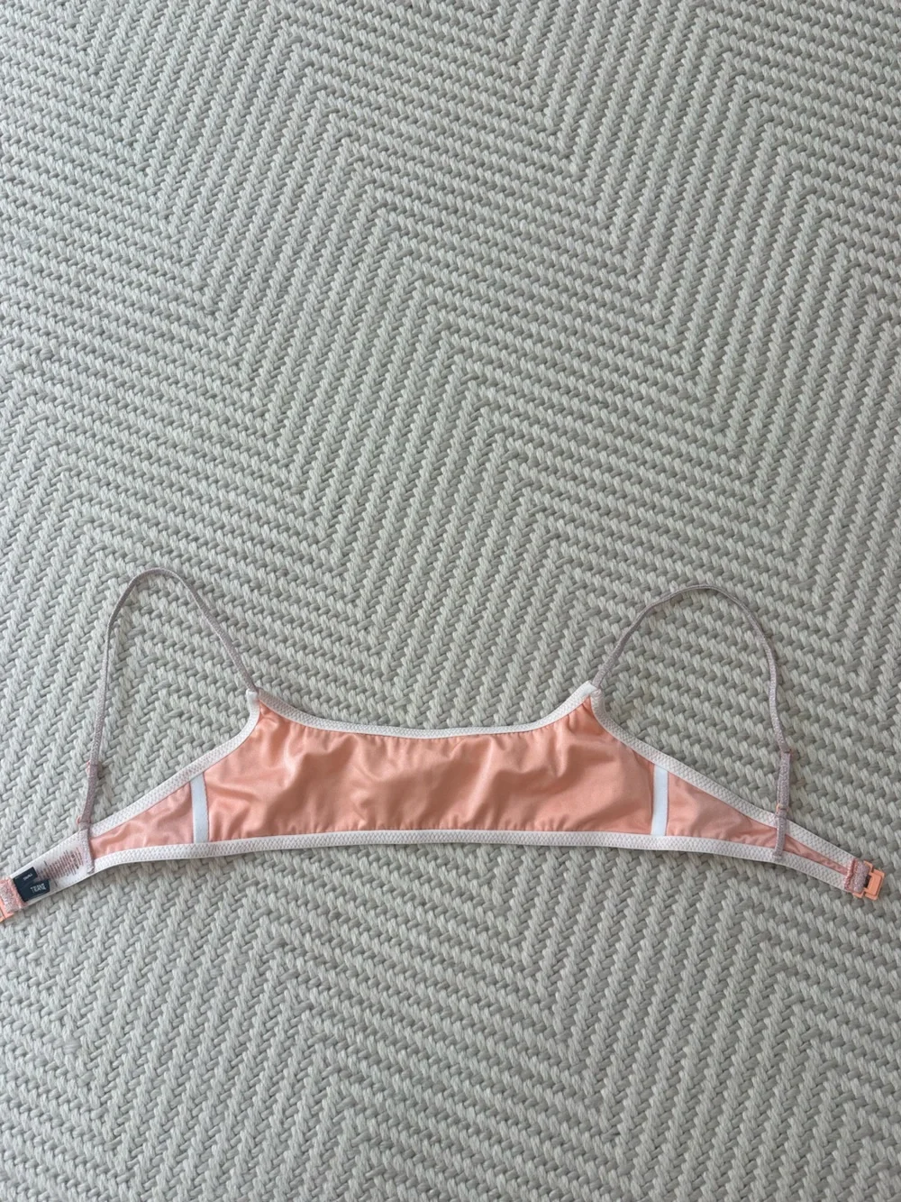 triangl swimwear Pink Ribbed Bikini Top